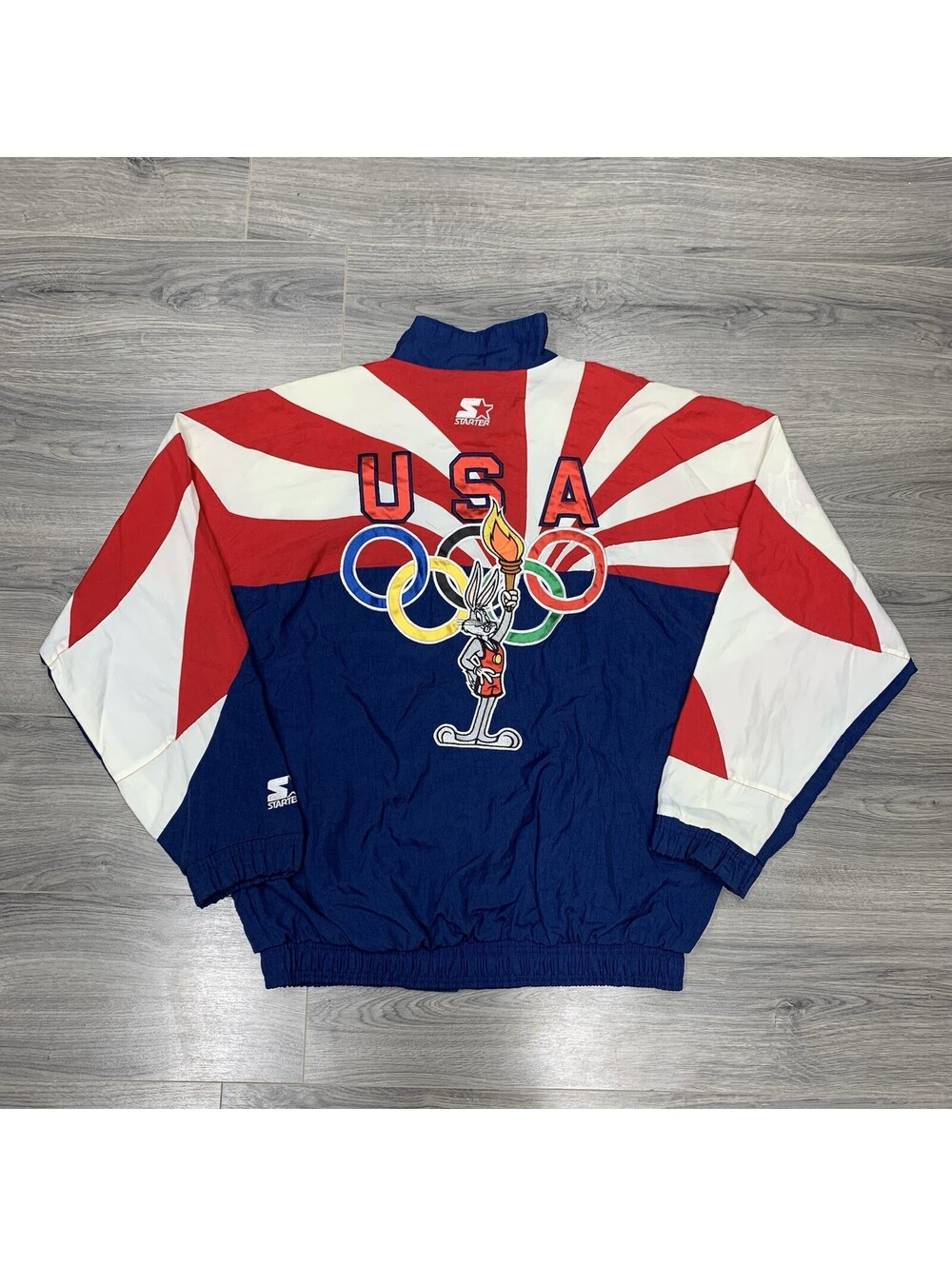 Vintage 1996 Starter Atlanta Usa Olympics Games Bugs Bunny Jacket XL Rare Mens